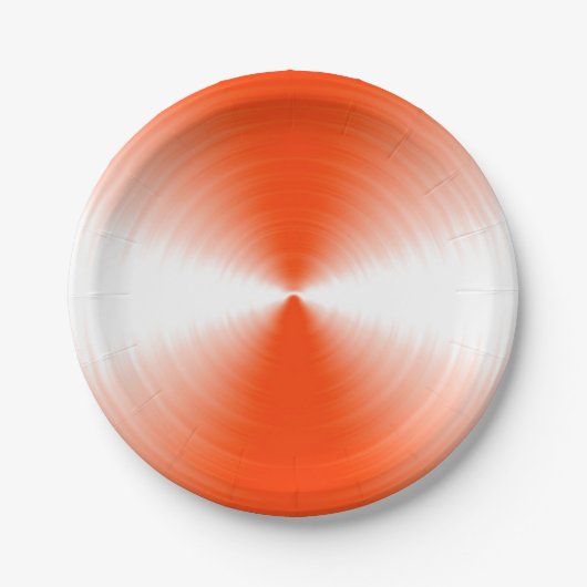 Orange Red Radiant Contemporary Pappteller (Vorderseite)