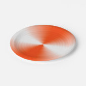 Orange Red Radiant Contemporary Pappteller (Schrägansicht)
