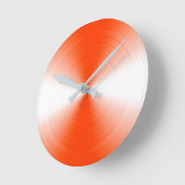Orange Red Radiant Contemporary Runde Wanduhr (Winkel)