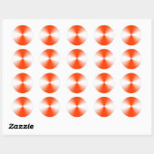 Orange Red Radiant Contemporary Runder Aufkleber (Blatt)