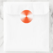 Orange Red Radiant Contemporary Runder Aufkleber (Tasche)