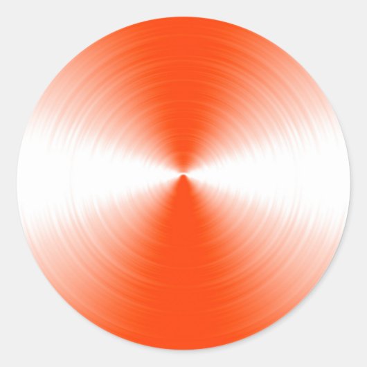 Orange Red Radiant Contemporary Runder Aufkleber (Vorderseite)