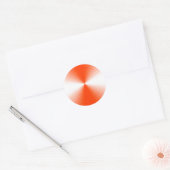 Orange Red Radiant Contemporary Runder Aufkleber (Umschlag)