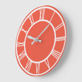 Orange Red RD Große Wanduhr (Winkel)