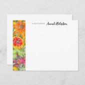 Orange Red Rudbeckia Aquarellfarben - flache Karte (Vorne/Hinten)