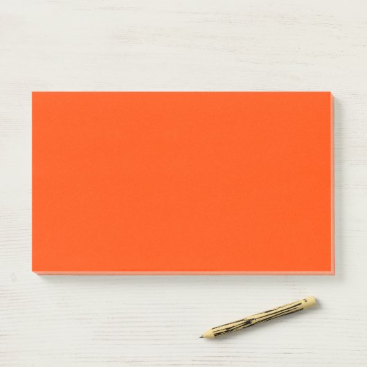 Orange Red Simple 10" x 6" Post-it Klebezettel (Auf Schreibtisch)