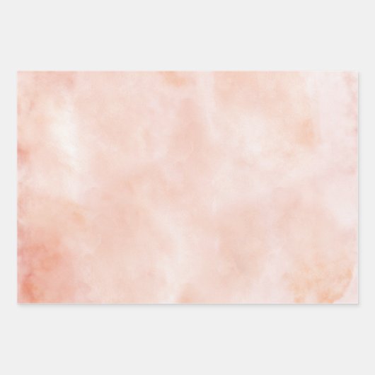 Orange Red Strip Muster Wasserfarbe Geschenkpapier Set (Vorderseite 2)