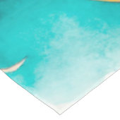 Orange Red Tentacles Octopus Wasserfarbe Tischdecke (Schrägansicht)