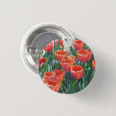 Orange-Red Tulips Button (Vorne & Hinten)
