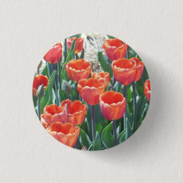 Orange-Red Tulips Button