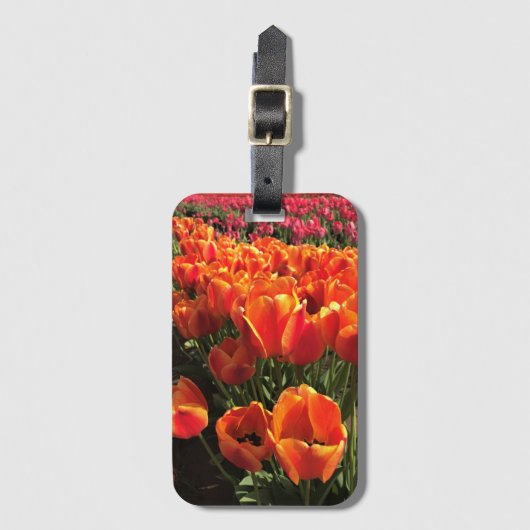 Orange & Red Tulips Gepäckanhänger (Vorderseite Vertikal)
