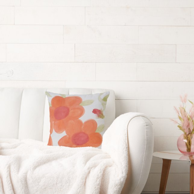 Orange Red und Minze Green Kissen (Liege)