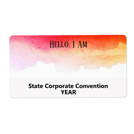 Orange Red Watercolor, benutzerdefinierter Name de (Vorne)