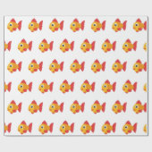 Orange Red Wrapping Paper Geschenkpapier (Flach)