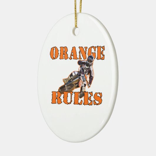 Orange Regeln Keramik Ornament (Links)