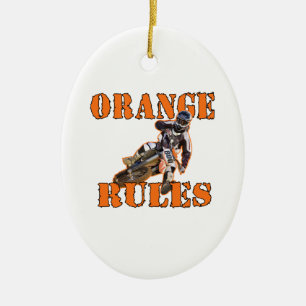 Orange Regeln Keramik Ornament