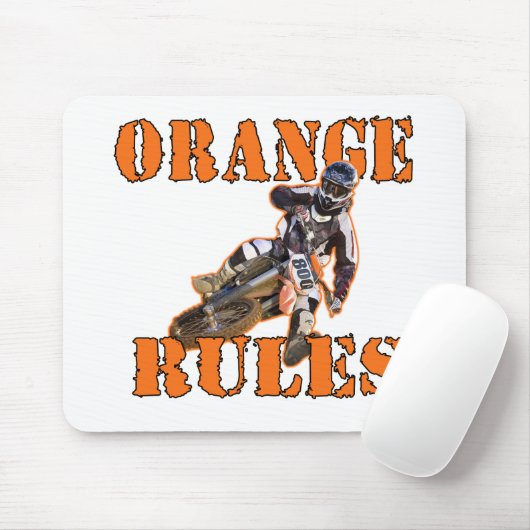 Orange Regeln Mousepad (Mit Mouse)