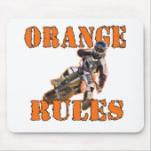 Orange Regeln Mousepad (Vorne)
