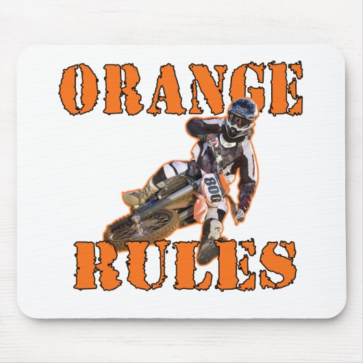 Orange Regeln Mousepad (Vorne)