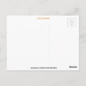 Orange Regenbogenretron Inspiration Zitat Postcard Postkarte (Rückseite)