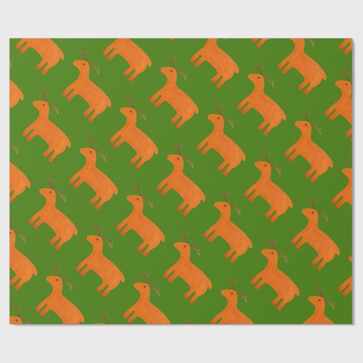 Orange Ren-Packpapier Geschenkpapier (Flach)