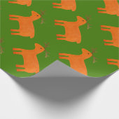 Orange Ren-Packpapier Geschenkpapier (Ecke)