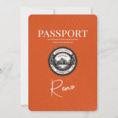 Orange Reno Passport Einladung zur Hochzeit (Rückseite)