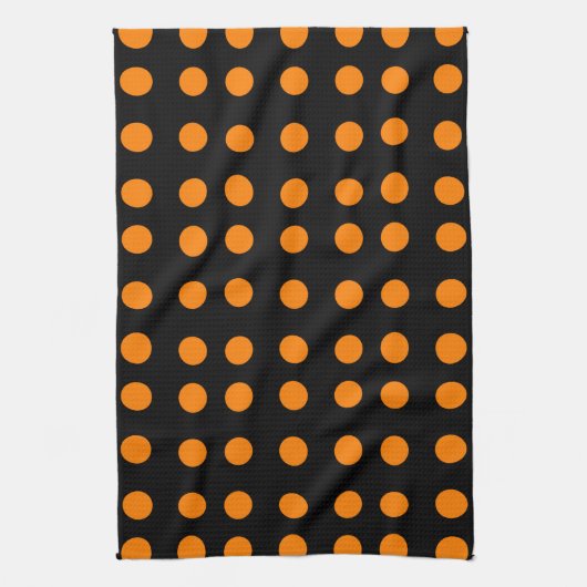 Orange Repetitive Dots Geschirrtuch (Vertikal)
