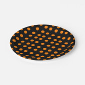 Orange Repetitive Dots Pappteller (Schrägansicht)