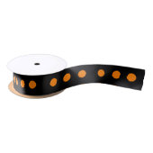 Orange Repetitive Dots Satinband (Spule)