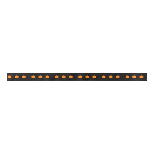 Orange Repetitive Dots Satinband (Vorderseite)