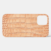 Orange Reptile Leder Textur Case-Mate iPhone Hülle (Rückseite (Horizontal))
