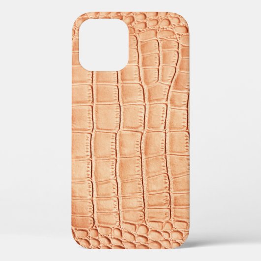 Orange Reptile Leder Textur Case-Mate iPhone Hülle (Rückseite)