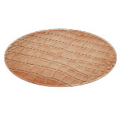 Orange Reptile Leder Textur Schneidebrett (Ecke)