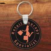 Orange Retail Therapy Specialist Schlüsselanhänger (Vorderseite)