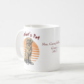 Orange/Retriever für den lustigen Lehrer Kaffeetasse (Vorderseite Links)