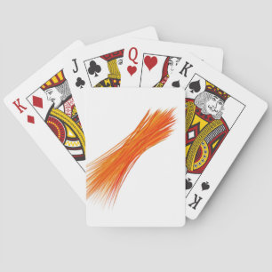Orange Retro Abstrakte Malerei Spielkarten