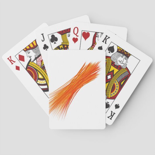Orange Retro Abstrakte Malerei Spielkarten (Rückseite)