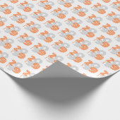 Orange Retro Big Numbers Class Geschenkpapier (Ecke)