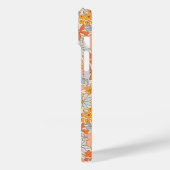 Orange Retro Blume Muster Case-Mate iPhone Hülle (Rückseite / Links)