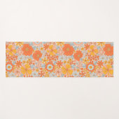 Orange Retro Blume Muster Yogamatte (Vorderseite (Horizontal))