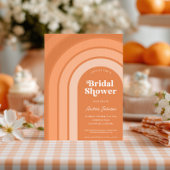 Orange Retro Boho Rainbow Peach Brautparty Einladung