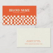 Orange Retro Bold Fun Visitenkarte (Vorne/Hinten)