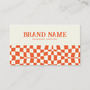 Orange Retro Bold Fun Visitenkarte