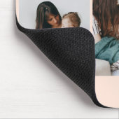 Orange Retro Bold Mom 3 Foto Collage Mousepad (Ecke)