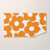Orange Retro Daisies #1 #decor #art Badhandtuch Set (Handtuch)