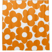 Orange Retro Daisies #1 #decor #art Duschvorhang (Vorderseite)
