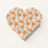 Orange Retro Daisy 3 Foto Horse Collage Name Notizblock (Rückseite)