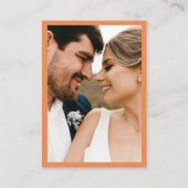 Orange Retro Daisy Boho QR Code Wedding Details Begleitkarte (Rückseite)