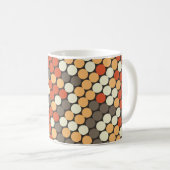 Orange retro dots kaffeetasse (VorderseiteRechts)
